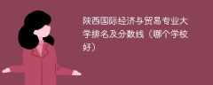 陕西国际经济与贸易专业大学排名及分数线（哪个学校好）