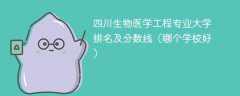 四川生物医学工程专业大学排名及分数线（哪个学校好）