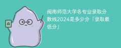 闽南师范大学各专业录取分数线2024是多少分「录取最低分」