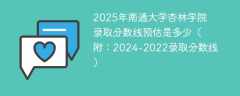 2025年南通大学杏林学院录取分数线预估是多少（附：2024-2022录取分数线）