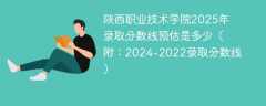 陕西职业技术学院2025年录取分数线预估是多少（附：2024-2022录取分数线）