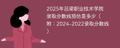 2025年吕梁职业技术学院录取分数线预估是多少（附：2024-2022录取分数线）