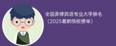 全国菲律宾语专业大学排名（2025最新院校榜单）