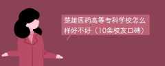 楚雄医药高等专科学校怎么样好不好（10条校友口碑）
