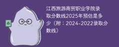 江西旅游商贸职业学院录取分数线2025年预估是多少（附：2024-2022录取分数线）