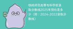 铁岭师范高等专科学校录取分数线2025年预估是多少（附：2024-2022录取分数线）