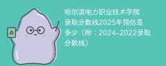 哈尔滨电力职业技术学院录取分数线2025年预估是多少（附：2024-2022录取分数线）