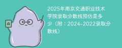 2025年南京交通职业技术学院录取分数线预估是多少（附：2024-2022录取分数线）