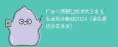 广东工商职业技术大学各专业录取分数线2024（录取最低分是多少）