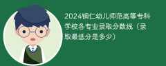2024铜仁幼儿师范高等专科学校各专业录取分数线（录取最低分是多少）