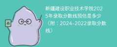 新疆建设职业技术学院2025年录取分数线预估是多少（附：2024-2022录取分数线）