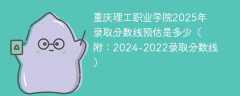 重庆理工职业学院2025年录取分数线预估是多少（附：2024-2022录取分数线）