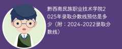 黔西南民族职业技术学院2025年录取分数线预估是多少（附：2024-2022录取分数线）