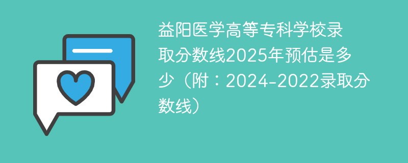 益阳医学高等专科学校录取分数线2025年预估是多少（附：2024-2022录取分数线）