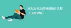2025湖北高考志愿填报操作流程（视频讲解）