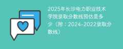 2025年长沙电力职业技术学院录取分数线预估是多少（附：2024-2022录取分数线）
