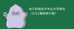 电子封装技术专业大学排名（2025最新排行榜）