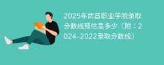 2025年武昌职业学院录取分数线预估是多少（附：2024-2022录取分数线）