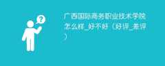 广西国际商务职业技术学院怎么样_好不好（好评_差评）