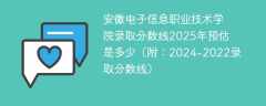 安徽电子信息职业技术学院录取分数线2025年预估是多少（附：2024-2022录取分数线）