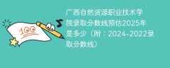 广西自然资源职业技术学院录取分数线预估2025年是多少（附：2024-2022录取分数线）