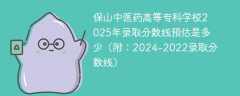 保山中医药高等专科学校2025年录取分数线预估是多少（附：2024-2022录取分数线）