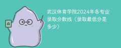 武汉体育学院2024年各专业录取分数线（录取最低分是多少）