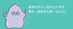 菌物科学与工程专业大学有哪些（最新排名榜一览2025）