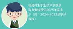 福建林业职业技术学院录取分数线预估2025年是多少（附：2024-2022录取分数线）