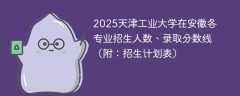 2025天津工业大学在安徽各专业招生人数、录取分数线（附：招生计划表）