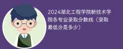 2024湖北工程学院新技术学院各专业录取分数线（录取最低分是多少）