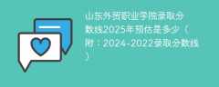 山东外贸职业学院录取分数线2025年预估是多少（附：2024-2022录取分数线）