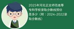 2025年河北正定师范高等专科学校录取分数线预估是多少（附：2024-2022录取分数线）