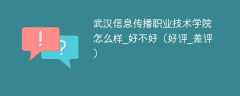 武汉信息传播职业技术学院怎么样_好不好（好评_差评）