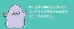 武汉信息传播职业技术学院2024年各专业录取分数线是多少分「录取最低分」