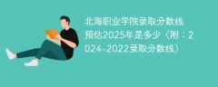北海职业学院录取分数线预估2025年是多少（附：2024-2022录取分数线）
