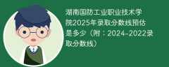 湖南国防工业职业技术学院2025年录取分数线预估是多少（附：2024-2022录取分数线）