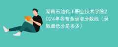 湖南石油化工职业技术学院2024年各专业录取分数线（录取最低分是多少）