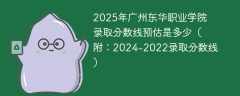 2025年广州东华职业学院录取分数线预估是多少（附：2024-2022录取分数线）