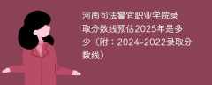 河南司法警官职业学院录取分数线预估2025年是多少（附：2024-2022录取分数线）