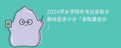 2024萍乡学院各专业录取分数线是多少分「录取最低分」