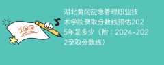湖北黄冈应急管理职业技术学院录取分数线预估2025年是多少（附：2024-2022录取分数线）