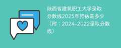 陕西省建筑职工大学录取分数线2025年预估是多少（附：2024-2022录取分数线）