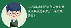 2024东北师范大学各专业录取分数线是多少分「录取最低分」