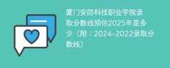 厦门安防科技职业学院录取分数线预估2025年是多少（附：2024-2022录取分数线）
