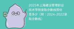 2025年上海建设管理职业技术学院录取分数线预估是多少（附：2024-2022录取分数线）