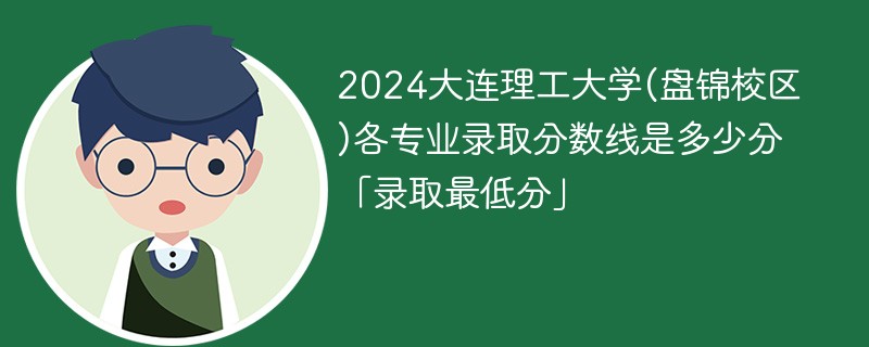 2024大连理工大学(盘锦校区)各专业录取分数线是多少分「录取最低分」
