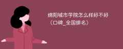 绵阳城市学院怎么样好不好（口碑_全国排名）