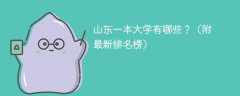 2025年山东一本大学有哪些？（附最新排名榜）