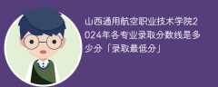 山西通用航空职业技术学院2024年各专业录取分数线是多少分「录取最低分」